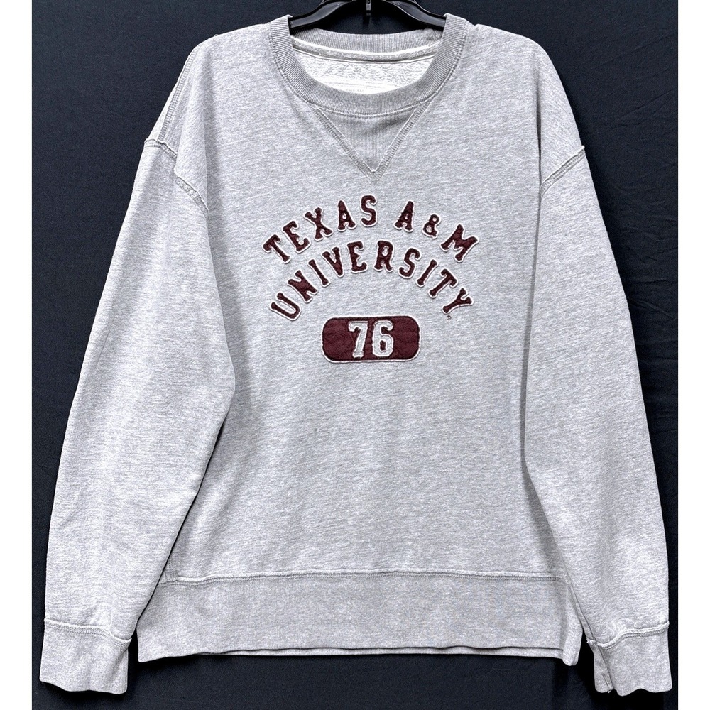 League Texas A&M University Sweatshirt Size XL Gray Crewneck‎ College Gear